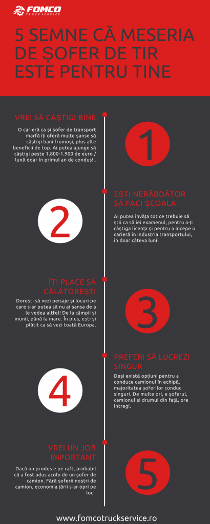 5 semne că meseria de șofer de camion este pentru tine – [INFOGRAFIC]